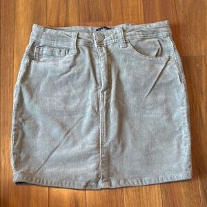 BLACK LABEL C’EST TOI Olive Sage Green Corduroy Mini Skirt from VICI Size M